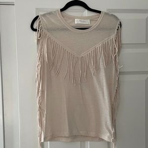Iro jeans top with fringe